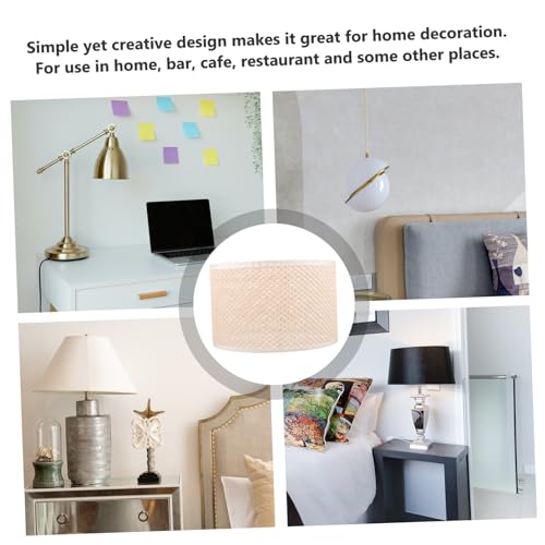 Gadpiparty Moderner Lampenschirm Roségold Hexagonal Gewebt Tischlampenschirm Stilvoll Eleganter Lichtdiffusor Für Schreibtischlampe Wohnzimmer Schlafzimmer von Gadpiparty