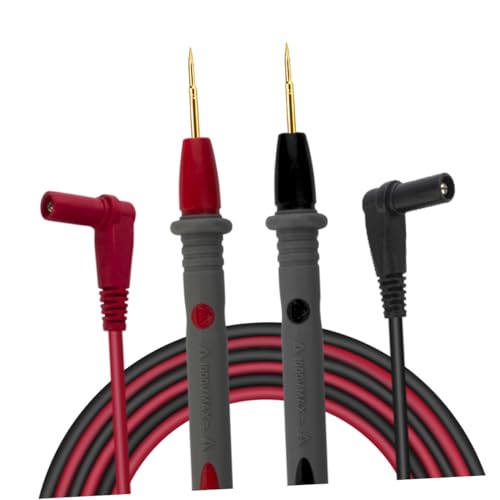 Gadpiparty Multimeter Prüfsonde mit Vergoldeter Spitze Flexiblem Silikon Kabel Hochpräzise Messleitung für Digitale Messgeräte Geeignet für Ic Pins und Kleine Bauteile Schwarz von Gadpiparty