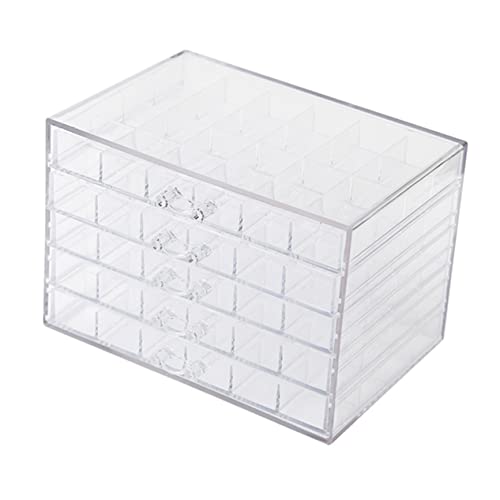 Gadpiparty Nagel Display Organizer mit Fächern Transparente Aufbewahrungsbox für Nägel Schmuck und Bastelbedarf für Maniküre und Schmuckherstellung von Gadpiparty