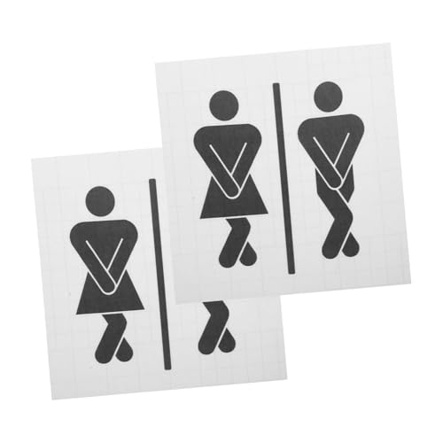 Gadpiparty Niedliche Badezimmer-türschilder 2 Stück Pvc-aufkleber Unisex-toilettendekor Einfache Wandkunst Für Toiletten Western-badezimmerdekor Gadpiparty Niedliche Badezimmer-türschilder 2 Stück Pvc-aufkleber Unisex-toilettendekor Einfache Wandkunst Für Toiletten Western-badezimmerdekor von Gadpiparty