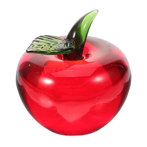 Gadpiparty Obstplatten -Ornamente Figur klein Äpfel realistisch Handwerk Fälschung Obstdekorationen künstliche Fruchtdekoration Künstliche Obstdekoration lebensecht Desktop-Kristalldekor Glas von Gadpiparty