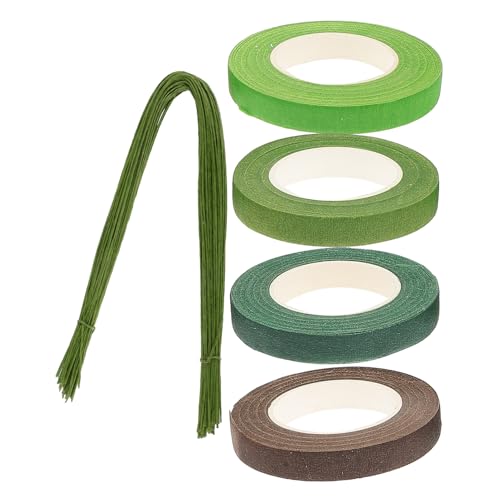 Gadpiparty Papier Rattan Rosenmaterial Wickeln Cutter künstliche Blumen Masse Simulation Blumendraht Blumenbänder Blumenband und Draht Blumenarrangement-Set Bandschneider Abs von Gadpiparty