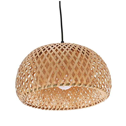 Gadpiparty Pendelleuchte mit Bambuslampenschirm Stecker Kabelanhängerlampe Rattan für Wohnzimmer Schlafzimmer und Handwerkskunst als von Gadpiparty