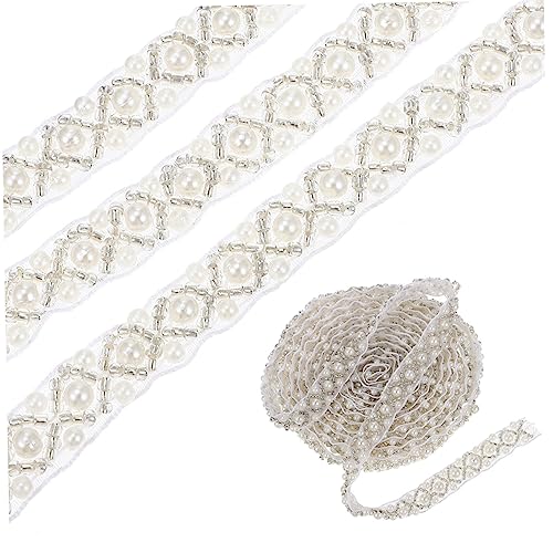 Gadpiparty Perlenverzierte Borte Handgefertigtes Dekoband für Kleidung Vorhänge und DIY Projekte Perlen Yards zur Verschönerung von Kostümen und Accessoires Gadpiparty Perlenverzierte Borte Handgefertigtes Dekoband für Kleidung Vorhänge und DIY Projekte Perlen Yards zur Verschönerung von Kostümen und Accessoires von Gadpiparty
