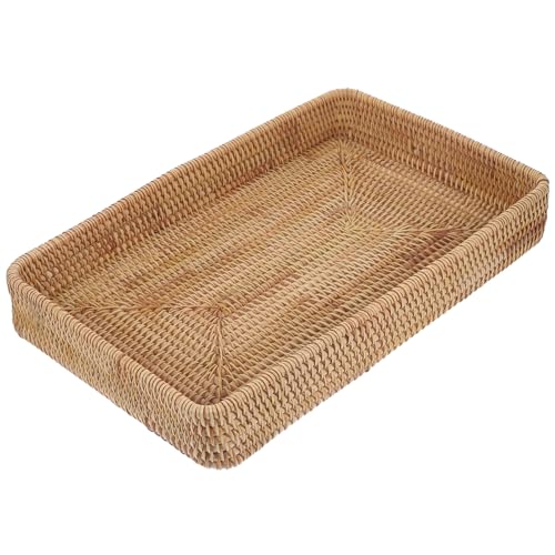 Gadpiparty Rattan Serviertablett Handgefertigter Rechteckiger Rattan Tray für Zuhause Dekorativ und Funktional für Snacks Aufbewahrung und Wohnkultur für Kaffee und Esstische Gadpiparty Rattan Serviertablett Handgefertigter Rechteckiger Rattan Tray für Zuhause Dekorativ und Funktional für Snacks Aufbewahrung und Wohnkultur für Kaffee und Esstische von Gadpiparty