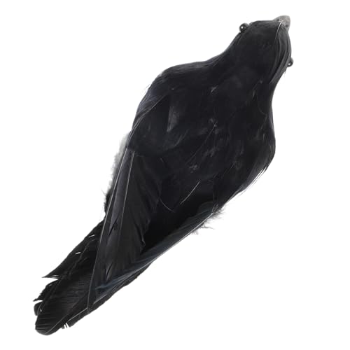 Gadpiparty Realistische Kleine Krähenfigur Halloween Deko Gruseliges Haus Requisit Schwarzer Vogel für Party Halloween Karneval April Fools und Mottopartys Geeignet von Gadpiparty