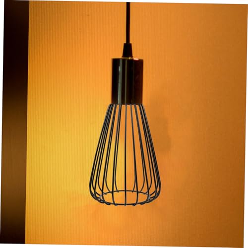 Gadpiparty Retro Metall Lampenschirm Tropfenform Hohler Eisendraht Lampenabdeckung Deckenleuchte Industrie Stil Schwarz Robust Elegant Wohnzimmer Esszimmer von Gadpiparty