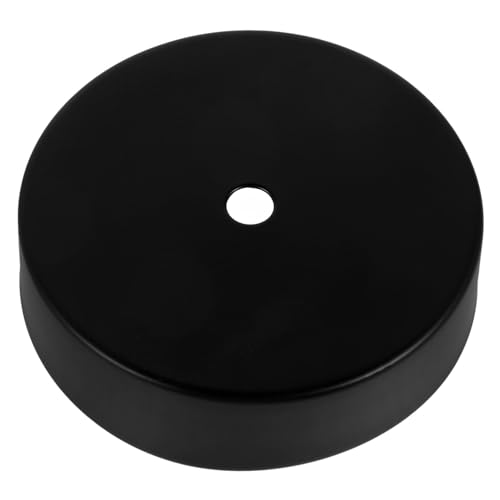 Gadpiparty Runde Tischlampenbasis aus Robustem Eisen mit Kabelführung Langlebiger Metallständer für DIY Aromalampen und LED Lichtdisplay Einfacher Aufbau Schwarzer Lampenfuß von Gadpiparty