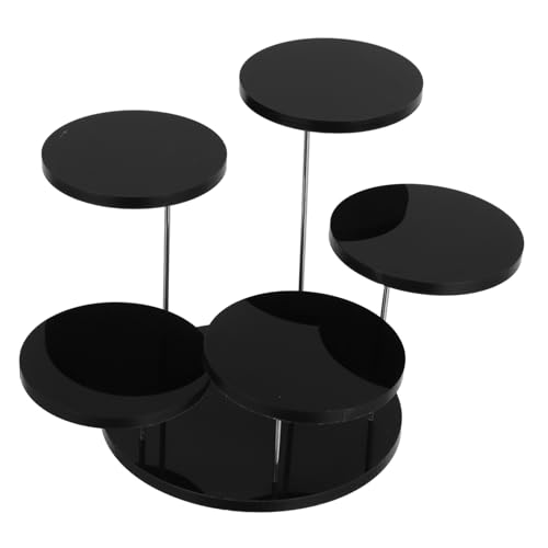 Gadpiparty Schmuckständer Actionfigurenständer Displayständer-Riser Organizer Anzeigen Löschen Von Displayregal Display- -Riser-Organizer Runder Display-Riser Acryl Black von Gadpiparty