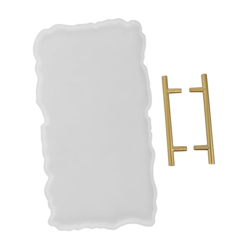 Gadpiparty Silikon Tray Form mit Griffen Stabile Epoxidharz Gießform für Diy Schmuckschale und Wohnaccessoire Flexible Formbeständige Silikonform für Kreative Tablettgestaltung von Gadpiparty