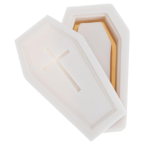 Gadpiparty Silikonform Coffin Shape Mold für DIY Duftkerzen Gießform aus Langlebigem Silikonmaterial Kreative Halloween Kerzenform für Bastelprojekte und Dekorative Handarbeiten von Gadpiparty