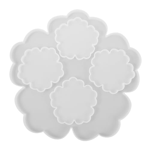 Gadpiparty Silikonform für Resin Gießen Blumenmotive Große Blumen-tabletts und Kleine Untersetzer Wiederverwendbar Flexibel Einfach zu Entformen für DIY Epoxidharz Basteln und Wohnaccessoires von Gadpiparty