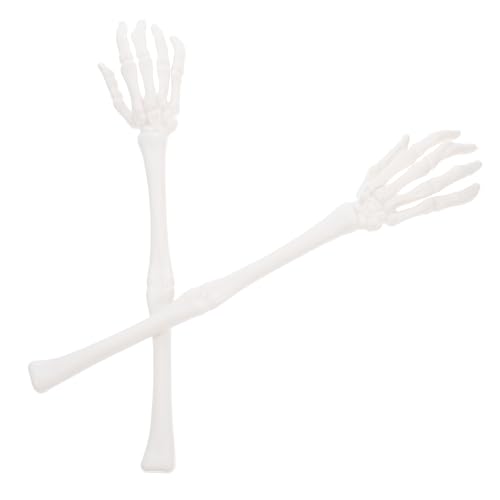 Gadpiparty SkeletthäNde Salatzangen - 1 Paar Halloween-Deko Requisite Aus Kunststoff Perfekt FüR Spukhaus-Partys Und Kreative Tischdekoration 32 X 6.5 X 3 Cm von Gadpiparty