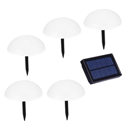 Gadpiparty Solarkuppellicht Außenleuchten Halbkugel Hoflicht solarleuchten für außen rasen licht Garten-Solarlampe draussen Außenlicht Beleuchtung Sonnenlicht schmücken Abs Weiß von Gadpiparty