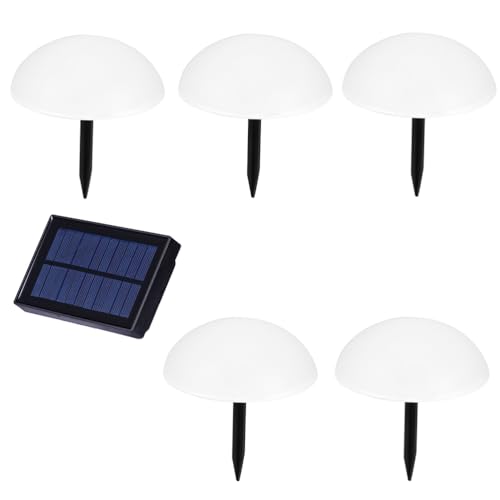 Gadpiparty Solarkuppellicht Outdoor-Dekor Garten-Solarlampe solarleuchten für außen Sonnenlicht Solar-Bodenlicht gartenpfahl licht Einer für fünf Außenlicht Rasen schmücken Garten Licht Abs von Gadpiparty