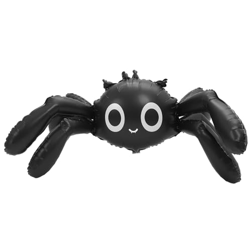 Gadpiparty Spinnen-Folienballon für Halloween, Tag der Toten, Neujahr und Geburtstag – Schwarze Spuk-Deko von Gadpiparty