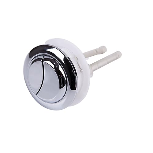 Gadpiparty Toiletten -Tanktoperabdeckung Doppelspülwassertank WC-Taster 48 -mm -Toilettenbehälter -Druckknopf 48 mm Toilettentankventil Silber von Gadpiparty