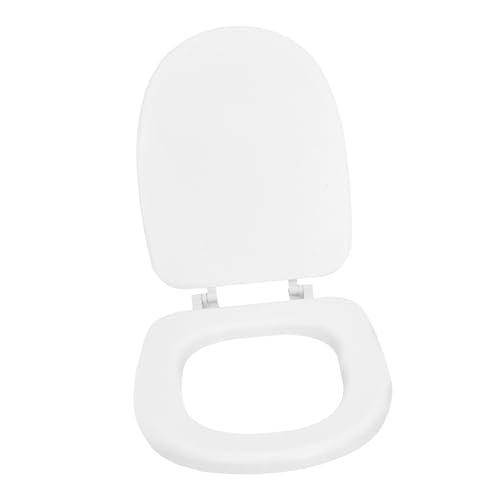 Gadpiparty Toilettendeckel Toilettensitze Oval Sitzkissen Gepolsterter Toilettensitz Rund Toilettensitze Rund Kissen Toilettensitz Oval Weicher Toilettensitz Toilettensitzdeckel Schaum Weiß von Gadpiparty