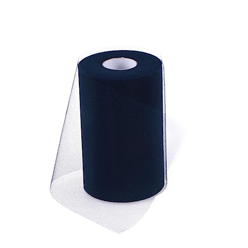 Gadpiparty Tüllrolle Mittelstarker US Stoff Hochwertiger Polyester Tüll für Hochzeit Tischläufer Stuhldeko Schleifen Basteln Pompons Tiefes Blau von Gadpiparty