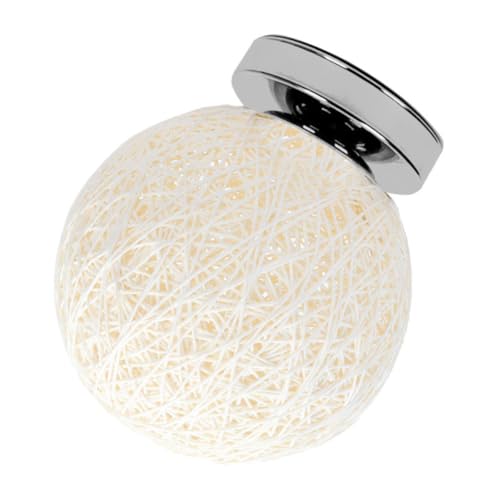 Gadpiparty Vintage Deckenlampe Aus Rattan Rustikale Deckenleuchte Schlichte Lampe Für Schlafzimmer Wohnzimmerlampe Mit Led Deckenleuchte Für Home von Gadpiparty