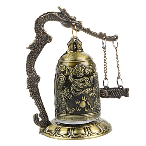 Gadpiparty Vintage Drachenglocke Metallglocke Tischdeko Drachenschloss Glocke Im Chinesischen Stil Desktop-Ornament Für Fenster Und Schreibtische von Gadpiparty
