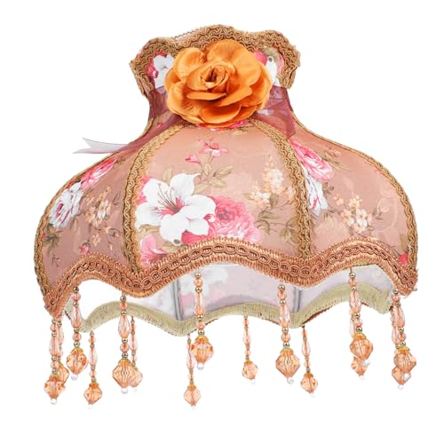 Gadpiparty Vintage Lampenschirm aus Stoff mit Fransen und Perlen Europäischer Stil Weicher Langlebiger Stoff Geeignet für Tisch Stehlampen Eleganter Spitzen lampenschirm für Gemütliche Gadpiparty Vintage Lampenschirm aus Stoff mit Fransen und Perlen Europäischer Stil Weicher Langlebiger Stoff Geeignet für Tisch Stehlampen Eleganter Spitzen lampenschirm für Gemütliche von Gadpiparty