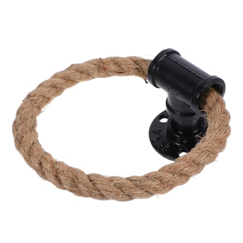 Gadpiparty Vintage Türgriff mit Seilring Kleiner Schwarzer Metall griff für Schrank Schublade Kommode Industrieller Stil Platzsparend Dekorativ für Küche Schlafzimmer Wohnräume von Gadpiparty