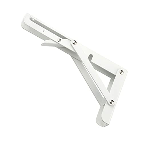 Gadpiparty Wandmontierter Faltbarer Stahlstützrahmen Triangularer Regalträger für Tische und Bänke Langlebige Halterung Weiß für Halt und Platzsparende Lösungen von Gadpiparty