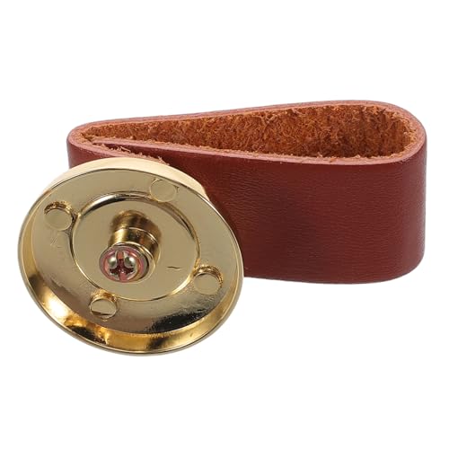 Gadpiparty Zinklegierung Möbelgriff Single Kabinettgriff Vintage Stil Weicher Kunstledergriff für Kleiderschrank Schuhschrank Wohnzimmer Schlafzimmer Küche Hellbraun von Gadpiparty