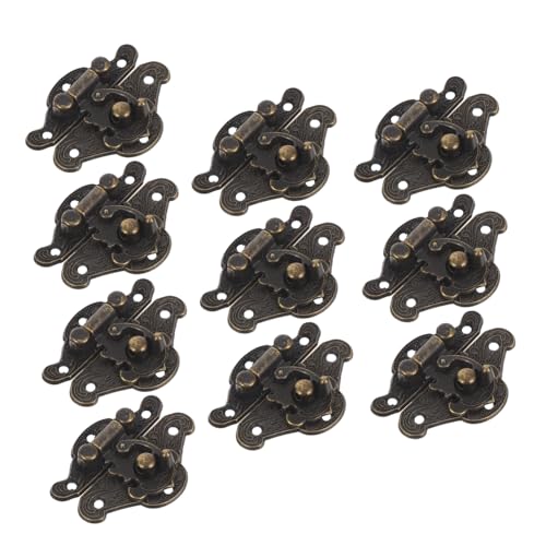 Gadpiparty Zinklegierung Vintage Riegelverschluss Metall Haspe für Holzschatullen Schmuckkästen Antike Langlebige Beschläge mit Sanftem Schließmechanismus Vielseitig Einsetzbar für Möbel und von Gadpiparty