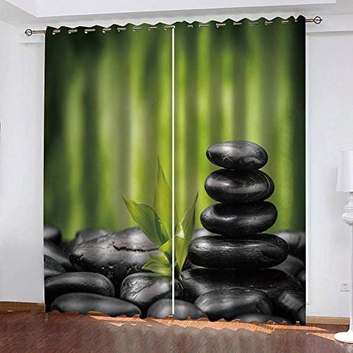 3D Schattierung Vorhänge - Religiöse Meditation Gardinenschal Vorhang Für Wohnzimmer Schlafzimmer Schlaufenschal Isolierung Lärmminderung Mädchen Raumdekoration 220(B)X215(H) Cm - Vorhang Für Das Ess von Gadulu