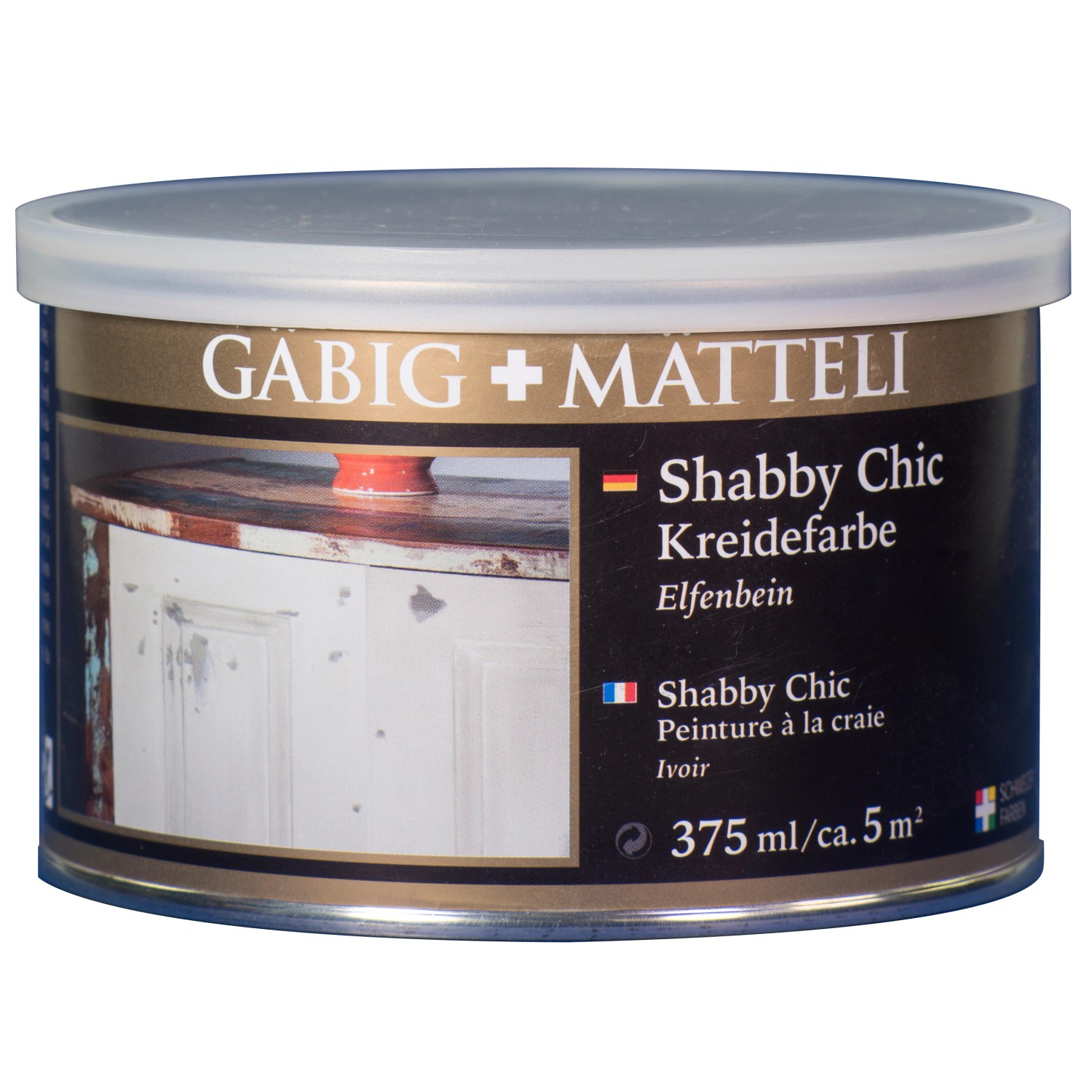 Gäbig+Mätteli Shabby Chic Kreidefarbe Elfenbein matt 375 ml von Gäbig+Mätteli