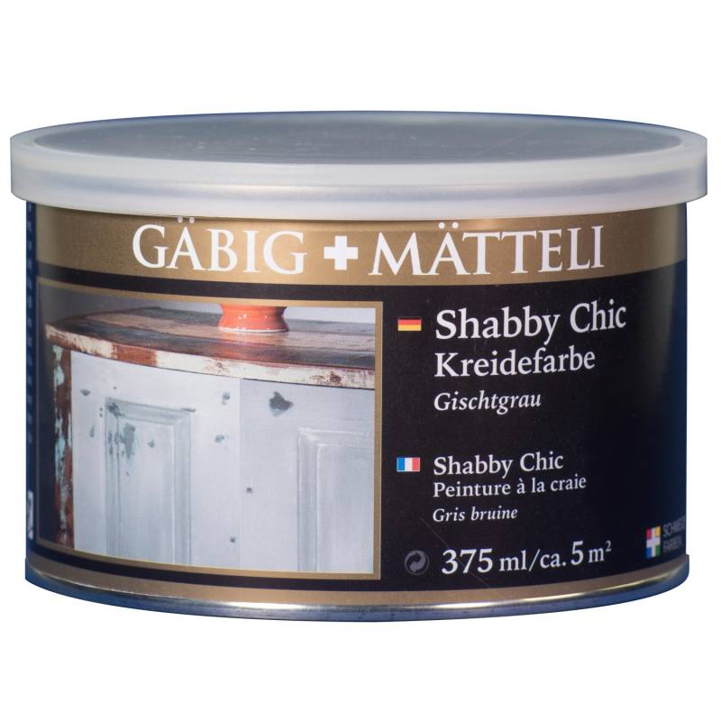 Gäbig+Mätteli Shabby Chic Kreidefarbe Gischtgrau matt 375 ml von Gäbig+Mätteli