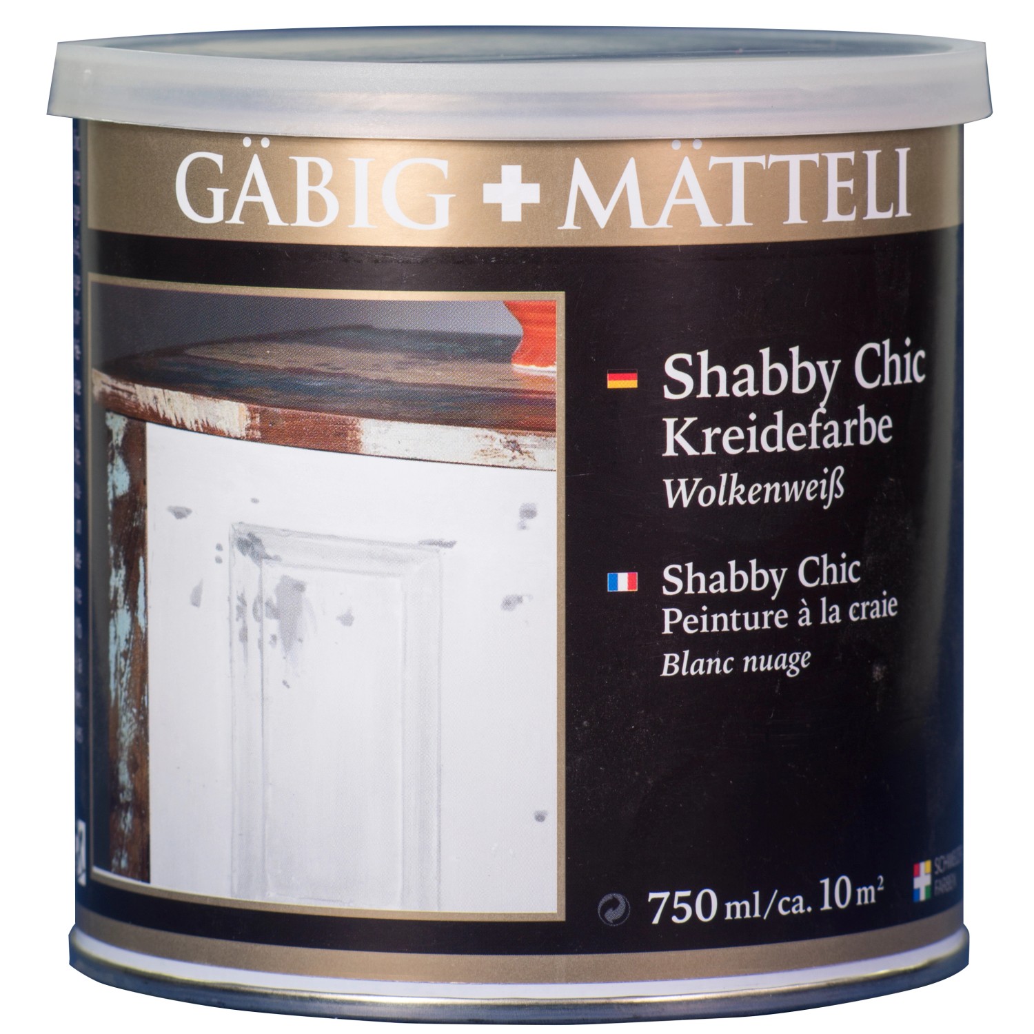 Gäbig+Mätteli Shabby Chic Kreidefarbe Wolkenweiß matt 750 ml von Gäbig+Mätteli
