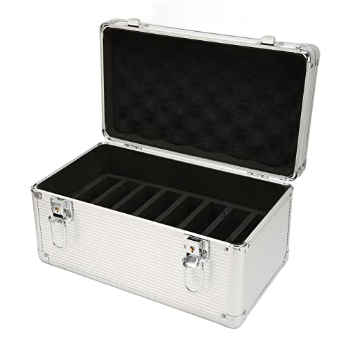 Festplatten-Aufbewahrungsbox, 10 Einschübe, stoßfeste Festplattenbox, sturzsicherer ABS-Griff aus Aluminiumlegierung, mit 1 Werkzeugplatzierung für 3,5-Zoll-Festplatten von Gaeirt