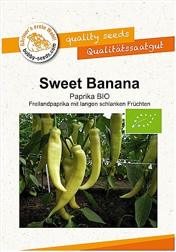 BIO-Paprikasamen Sweet Banana Portion von Gärtner's erste Wahl! bobby-seeds.com