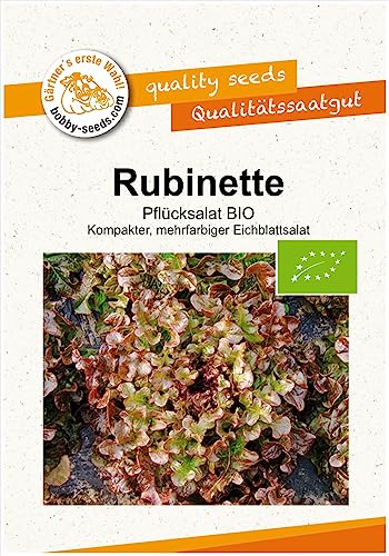 BIO-Salatsamen Rubinette Eichblattsalat Portion von Gärtner's erste Wahl! bobby-seeds.com