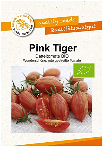 BIO-Tomatensamen Artisan Pink Tiger BIO Pflaumentomate Portion von Gärtner's erste Wahl! bobby-seeds.com