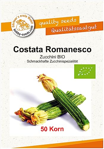 Costata Romanesco Bio-Zucchinisamen von Bobby-Seeds, 50 Korn von Gärtner's erste Wahl! bobby-seeds.com