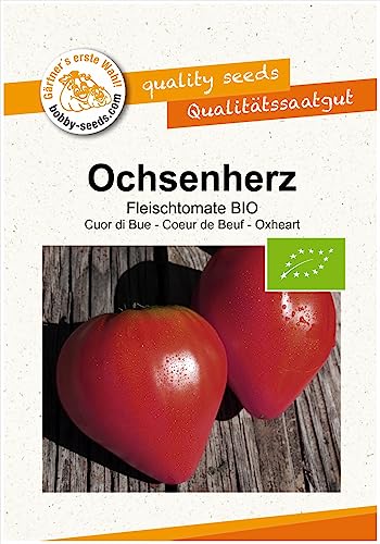 Ochsenherz, Cuor di bue BIO Tomatensamen von Bobby-Seeds Sortenrar. Portion von Gärtner's erste Wahl! bobby-seeds.com