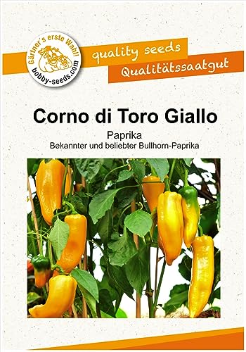Paprikasamen Corno di Toro Giallo Spitzpaprika Portion von Gärtner's erste Wahl! bobby-seeds.com
