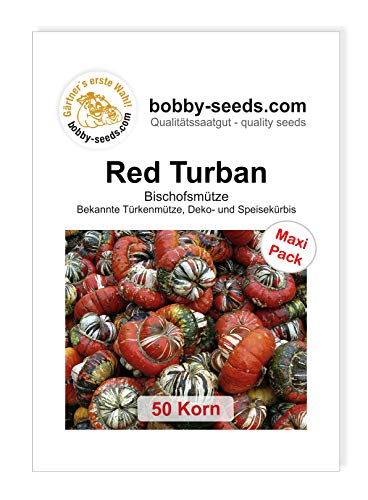 Red Turban Bischofsmütze Kürbissamen von Bobby-Seeds, 50 Korn von Gärtner's erste Wahl! bobby-seeds.com