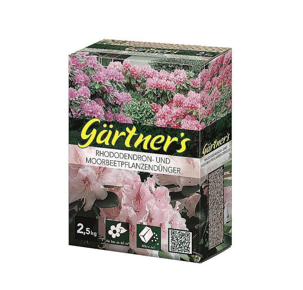Gärtner's Gartendünger Rhododendrondünger 2,5kg Moorbeetpflanzendünger Azaleendünger von Gärtner's