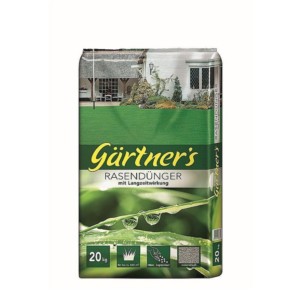 Gärtner's Rasendünger Rasenlangzeitdünger mit LZW 20 kg kompaktiert von Gärtner's