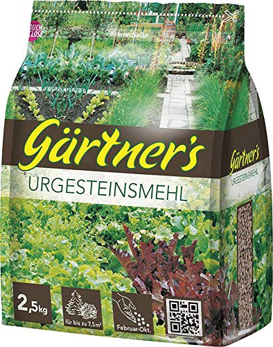 Gärtner´s Urgesteinsmehl Bodenhilfsstoff für den Obst-, Gemüse-, Zierpflanzen- und Weinanbau, 2,5 kg von Gärtner's