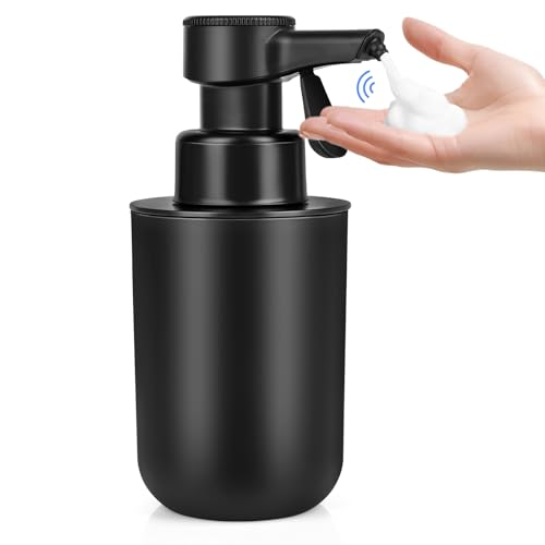 Gaethra Seifenspender Automatisch mit Leichter Berührung, Schwarz Elektrischer Spülmittelspender mit Sensor, IPX5 Wasserdicht, Schaumseifenspender für Badezimmer, Küche - 270ml von Gaethra