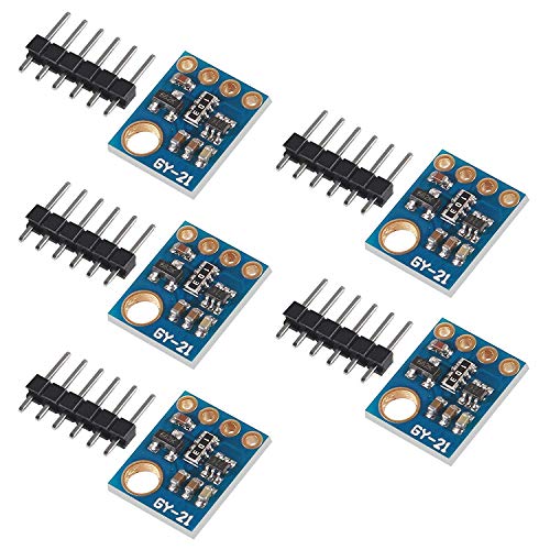 Gaetooely 5 StüCk Si7021 GY-21 SHT21 HTU21 Digitales Feuchtigkeits Temperatur Sensor Modul Ersatz SHT11 SHT15 Durch CMOS-IC Modul mit Geringem Strom Verbrauch von Gaetooely