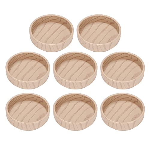 Gaetooely 8 StüCk Filz Boden Becher 60Mm Runde MMBel Filz Rollen Rutschfester Boden Schutz für Stuhl Beine MMBel (Beige) von Gaetooely