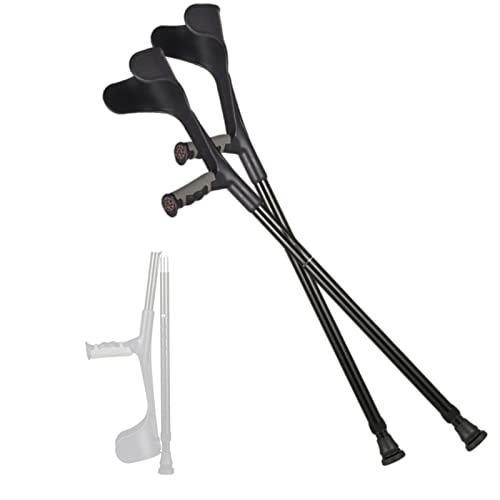 GagalU Krücken für Erwachsene, leichte Unterarmkrücken, klappbare, ausziehbare Gehkrücken aus Aluminium, Mobilitätsgerät für Krücken, unterstützt bis zu 330 Pfund von GagalU