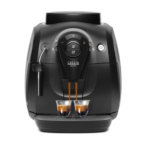 Gaggia Besana, Kaffeevollautomat für Espresso und Cappuccino, Kaffeebohnen, RI8081, 1400 W, Schwarz, 100 % Made in Italy von Gaggia